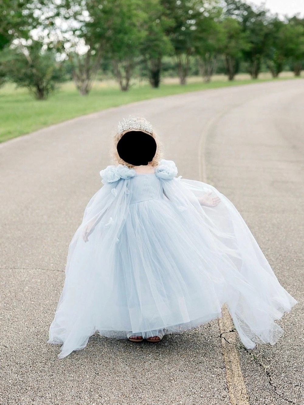 Blue Flower Girl Gown Size 3T Like New
